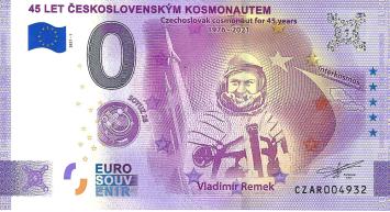 0 Euro biljet Tsjechië 2021 - Ceskoslovenskym Kosmonautem - Vladimir Remek ANNIVERSARY