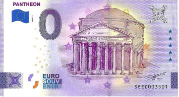 0 Euro biljet Italië 2022 - Pantheon