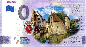 0 Euro biljet Frankrijk 2022 - Annecy KLEUR