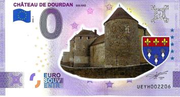0 Euro biljet Frankrijk 2022 - Chateau de Dourdan KLEUR