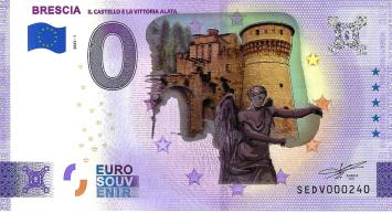 0 Euro biljet Italië 2022 - Brescia Il Castello e la Vittoria Alata KLEUR