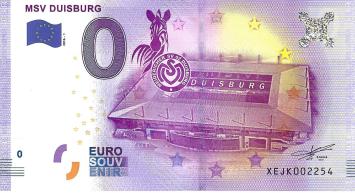 0 Euro biljet Duitsland 2016 - MSV Duisburg