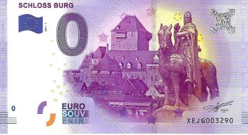 0 Euro biljet Duitsland 2017 - Schloss Burg I