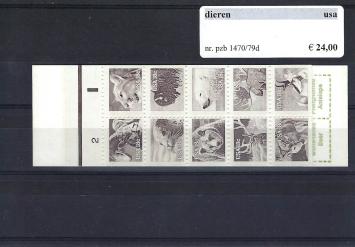 Themazegels Dieren U.S.A. nr. pzb. 1470/79d