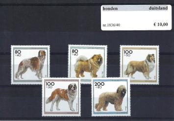 Themazegels Honden Duitsland nr. 1836/1840