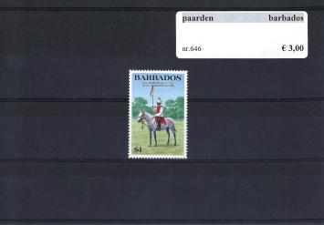 Themazegels Paarden Barbados nr. 646