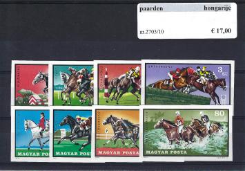 Themazegels Paarden Hongarije nr. 2703/2710