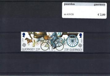 Themazegels Paarden Guernsey nr. 419/420
