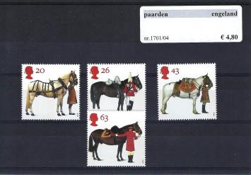Themazegels Paarden Engeland nr. 1701/1704