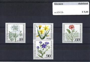 Themazegels Bloemen Duitsland nr. 629/632b