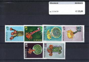 Themazegels Bloemen Monaco nr. 1154/1159