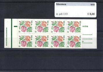 Themazegels Bloemen U.S.A. nr. pzb. 1353