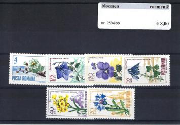 Themazegels Bloemen Roemenië nr. 2594/2599