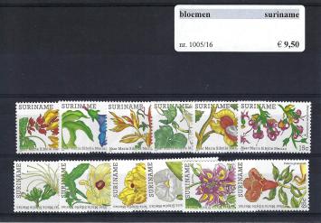 Themazegels Bloemen Suriname nr. 1005/1016