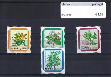 Themazegels Bloemen Portugal nr. 358/361