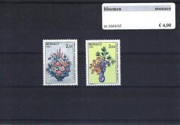 Themazegels Bloemen Monaco nr. 1664/1665