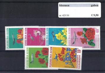Themazegels Bloemen Gabon nr. 425/430