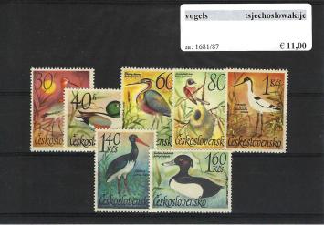 Themazegels Vogels Tsjechoslowakije nr. 1681/1687