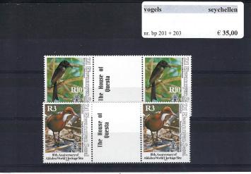Themazegels Vogels Seychellen nr. bp. 201+203