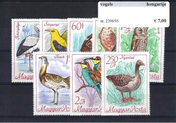 Themazegels Vogels Hongarije nr. 2398/2405