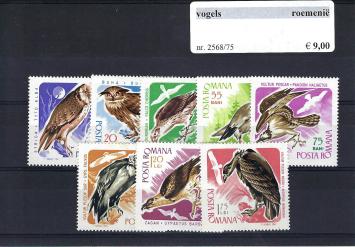 Themazegels Vogels Roemenië nr. 2568/2575