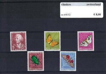 Themazegels Vlinders Zwitserland nr. 648/652