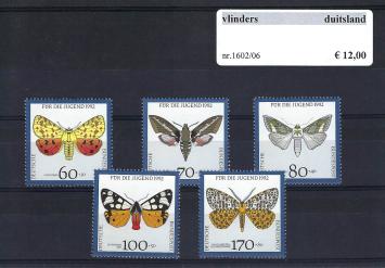 Themazegels Vlinders Duitsland nr. 1602/1606