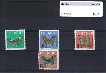Themazegels Vlinders Ecuador nr. 1070/1073