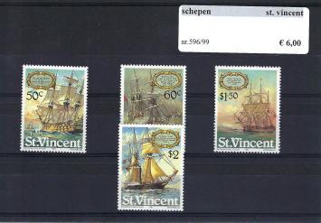 Themazegels Schepen St. Vincent nr. 596/599
