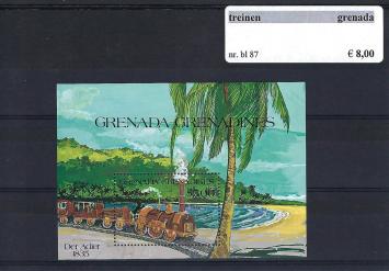 Themazegels Treinen Grenada nr. bl. 87