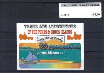 Themazegels Treinen Turks en Caicoseilanden nr. bl. 42