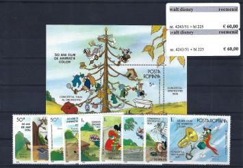 Themazegels Walt Disney Roemenië nr. 4243/4251 + bl. 225