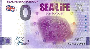 0 Pound biljet Engeland 2022 - Sea Life Scarborough