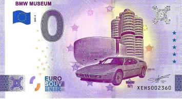 0 Euro biljet Duitsland 2022 - BMW Museum M1