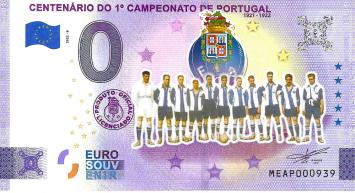 0 Euro biljet Portugal 2022 - Centenario Campeonato FC Porto KLEUR