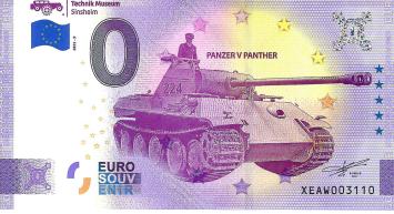 0 Euro biljet Duitsland 2022 - Technik Museum Sinsheim Panzer V Panther