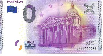 0 Euro biljet Frankrijk 2015 - Panthéon