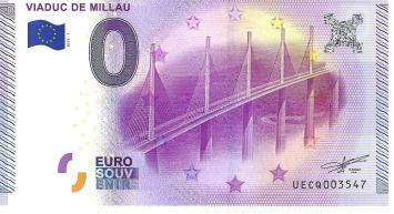 0 Euro biljet Frankrijk 2015 - Viaduc de Millau