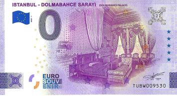 0 Euro biljet Turkije 2022 - Istanbul Dolmabahce Sarayi