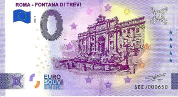 0 Euro biljet Italië 2022 - Roma Fontana di Trevi