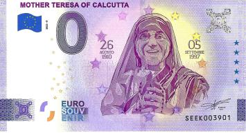 0 Euro biljet Italië 2022 - Mother Teresa of Calcutta