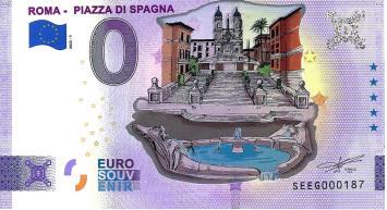 0 Euro biljet Italië 2022 - Roma Piazza di Spagna KLEUR
