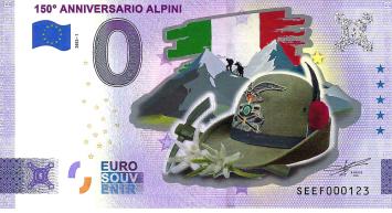 0 Euro biljet Italië 2022 - 150 Anniversario Alpini I KLEUR