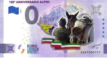 0 Euro biljet Italië 2022 - 150 Anniversario Alpini II KLEUR