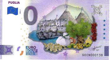 0 Euro biljet Italië 2022 - Puglia KLEUR