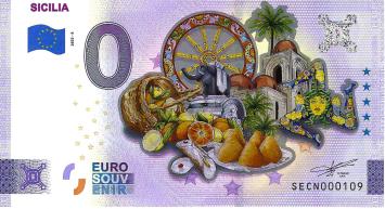 0 Euro biljet Italië 2022 - Sicilia KLEUR