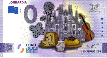 0 Euro biljet Italië 2022 - Lombardia KLEUR