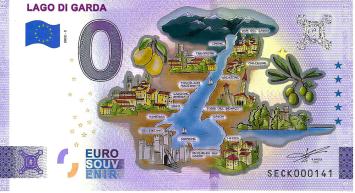 0 Euro biljet Italië 2022 - Lago di Garda KLEUR