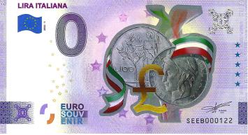 0 Euro biljet Italië 2022 - Lira Italiana KLEUR