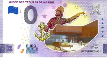 0 Euro biljet Frankrijk 2022 - Musée des Troupes de Marine KLEUR